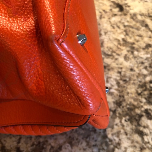 orYANY Orange Leather Women's Shoulder Handbag with strap - Picture 15 of 16